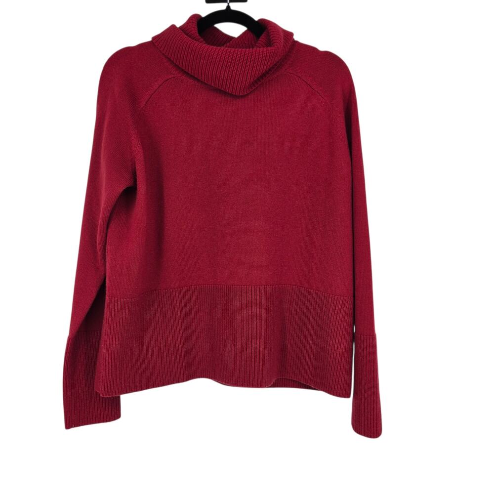 Athleta Red Alpine Turtleneck Merino Wool Cashmere Blend Sweater Size XS